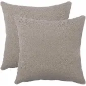 vidaXL Kussensloop 2 st HEERLEN Lichtgrijs 35 x 35 cm Bouclé
