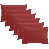 vidaXL Kussensloop 6 st HEERLEN Wijnrood 50 x 75 cm Polyester