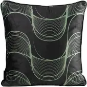 Eurofirany Decoratieve Kussenhoes 40x40 cm Zwart - Geometrisch Patroon