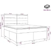 vidaXL Boxspringbed met matras Zwart 140 x 190 cm Fluweel