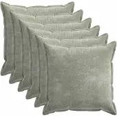 vidaXL Kussensloop 6 st HOUTEN Groen 70 x 70 cm Chenille Stof