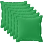 vidaXL Kussensloop 6 st HOUTEN Groen 70 x 70 cm Polyester
