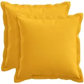 vidaXL Kussen met kussen HOUTEN 2 st Licht Geel Faux Linnen