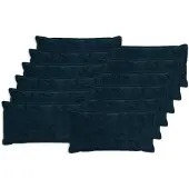 vidaXL Kussensloop 12 st HOUTEN Marineblauw 40 x 80 cm