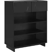 vidaXL Schoenenkast 73 x 38 x 87,5 cm Bewerkt hout Zwart