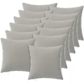 vidaXL Kussensloop 12 st HEERLEN Grijs 40 x 40 cm Polyester