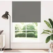 vidaXL Rolgordijn verduisterend 150x230 cm stofbreedte 146,6 cm grijs