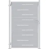 vidaXL Tuinpoort 85 x 120 cm Roestvrij staal zilver Vergrendelbaar