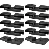 Dripio 10 dubbele lattenhouders, kunststof, 53x8 mm, zwart