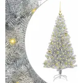 vidaXL Kerstboom met 150 LED met standaard Zilver 150 cm PET