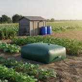 OEM Waterreservoir, 2100 liter capaciteit, duurzaam PVC-materiaal, groen