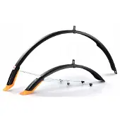 Simpla Ubiquit SDL 45mm 28" fietsspatbord set zwart-oranje