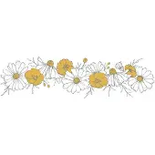 Lilipinso Chamomile Muursticker XL - Flowers Braid (op=op)