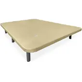 Dripio Gestoffeerd bedframe, 90x190 cm, 27 cm hoog, beige, 3D-stof
