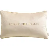 Room99 Kerst Sierkussenhoes Fluweel Beige 30x50cm - Kerst Collectie