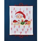 OEM Kruisstikset adventskalender met kerstman en muizen, 38x46 cm