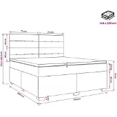 vidaXL Boxspringbed met matras Donkergroen 140 x 200 cm Fluweel