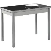 OEM Uittrekbare keukentafel, metaal, zwart, 90x50 cm