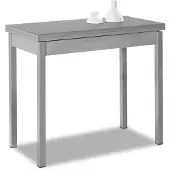 Dripio Metalen klaptafel, beige, 80x40 cm, uitschuifbaar tot 80x80 cm