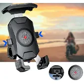 Universal Merkloze Motor Telefoonhouder met Draadloze Qi & USB-C Snellader