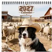 Merkloos 12-Maanden Wandkalender met Hondenontwerpen