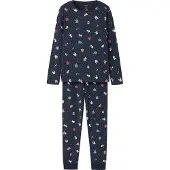 Name it kinder pyjama - Christmas - katoen - Grijze katoenen pyjama voor jongens en meisjes - 152 - Navy