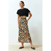 Trendyol Rok crème / geel / donkeroranje / zwart