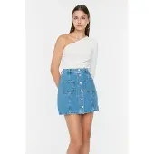 Trendyol Rok blauw denim