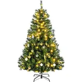 HOMCOM Kerstboom PVC, Metaal Ø95 x 150H cm Groen