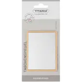 Titania make up spiegel - Opvouwbare zakspiegel 14x6cm wit.