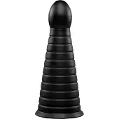 B-Vibe Cone 10 Inch Tapered And Ribbed Dildo With Suction Cup
