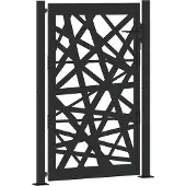 vidaXL Poort met lichtontwerp 100x150 cm staal zwart