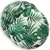 vidaXL Kussensloop 2 st HEERLEN Bladpatroon Ø 50 cm Polyester
