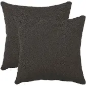 vidaXL Kussensloop 2 st HEERLEN Donkergrijs 35 x 35 cm Bouclé