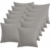 vidaXL Kussensloop 12 st HEERLEN Wolkgrijs 50 x 50 cm Stof