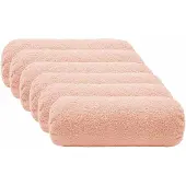 vidaXL Kussensloop 6 st HEERLEN Roze Ø 15 x 40 cm Bouclé