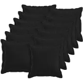 vidaXL Kussensloop 12 st HOUTEN Zwart 45 x 45 cm Faux Linnen