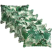 vidaXL Kussensloop 6 st HOUTEN Bladpatroon 50 x 70 cm Polyester