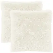 vidaXL Kussen 2 st HEERLEN Wit 80 x 80 cm PV Fleece