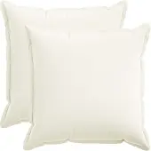 vidaXL Kussensloop 2 st HOUTEN Wit 60 x 60 cm Faux Linnen