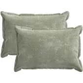 vidaXL Kussensloop 2 st HOUTEN Groen 30 x 50 cm Chenille Stof