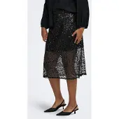 ONLY Carmakoma Carrhilo Midi-rok Dames Zwart 48