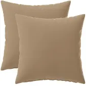vidaXL Kussensloop 2 st HEERLEN Taupe 50 x 50 cm Polyester