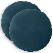 vidaXL Kussen met kussen HEERLEN 2 st Blauw fluweel