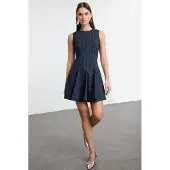 Trendyol Jurk navy / wit