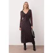 Trendyol TRENDYOLMİLLA Dames Meerkleurig Geruit Maxi Lang Casual Bodycon Jurken