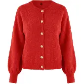 Trendyol TRENDYOLMİLLA Dames Rood Effen Lang Regular fit Vesten