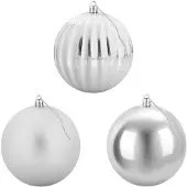 vidaXL Kerstbalset XL 15 st zilver Ø 10 cm Kunststof