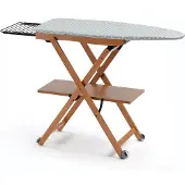Arredamenti Italia 621 STIROCOMODO Planche à Repasser Réglable/Pliable Hêtre Massif Cerise 135 x 88 x 45 cm