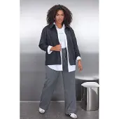 Trendyol Dames Grijs Effen Lang Regular fit Grote maten Blazers